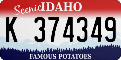 ID license plate K374349