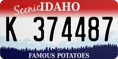ID license plate K374487
