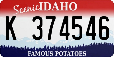ID license plate K374546