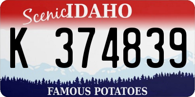 ID license plate K374839