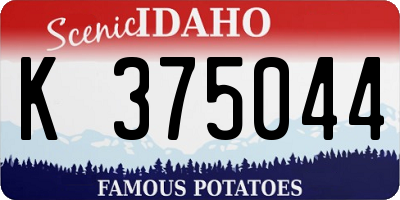 ID license plate K375044