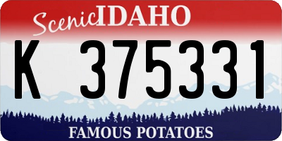 ID license plate K375331