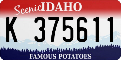 ID license plate K375611