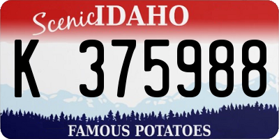 ID license plate K375988