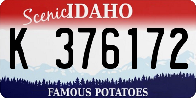 ID license plate K376172