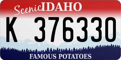 ID license plate K376330