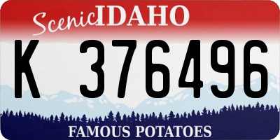 ID license plate K376496