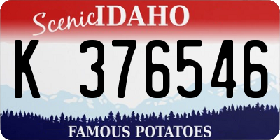 ID license plate K376546