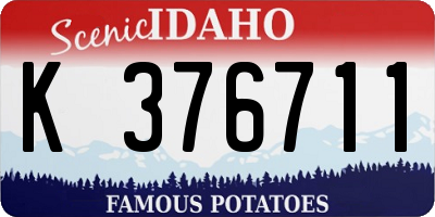 ID license plate K376711