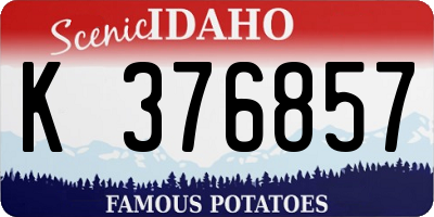 ID license plate K376857