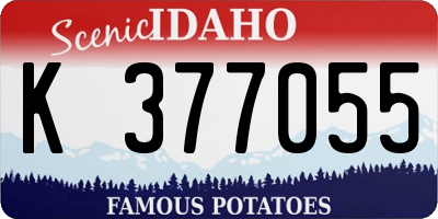 ID license plate K377055