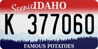 ID license plate K377060