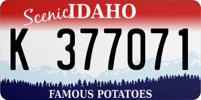 ID license plate K377071