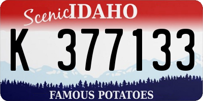 ID license plate K377133