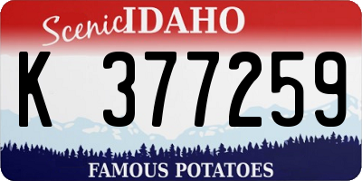 ID license plate K377259