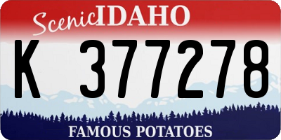 ID license plate K377278