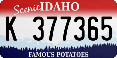 ID license plate K377365