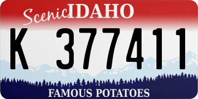 ID license plate K377411