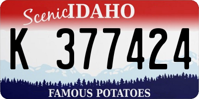 ID license plate K377424