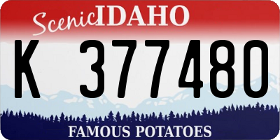 ID license plate K377480