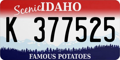 ID license plate K377525