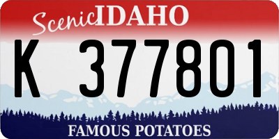 ID license plate K377801