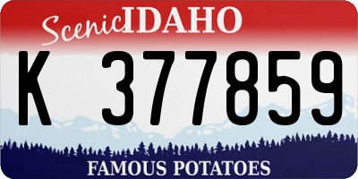 ID license plate K377859