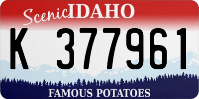 ID license plate K377961