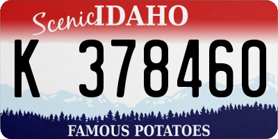 ID license plate K378460