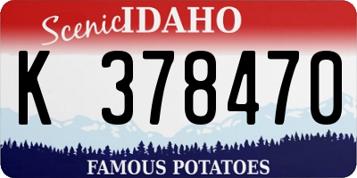 ID license plate K378470