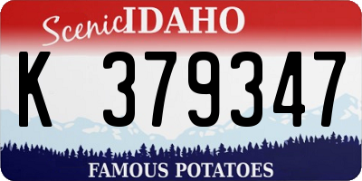 ID license plate K379347