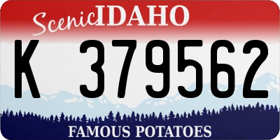 ID license plate K379562