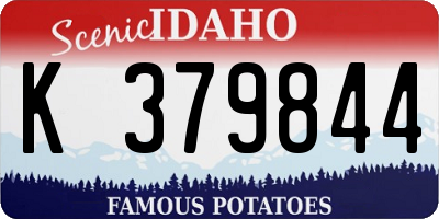 ID license plate K379844
