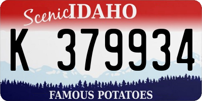 ID license plate K379934
