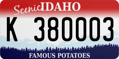 ID license plate K380003
