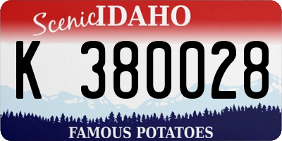 ID license plate K380028