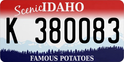 ID license plate K380083