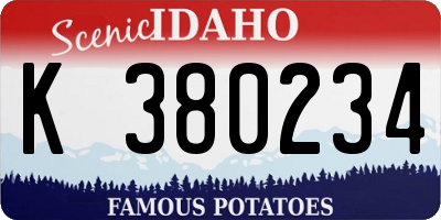 ID license plate K380234