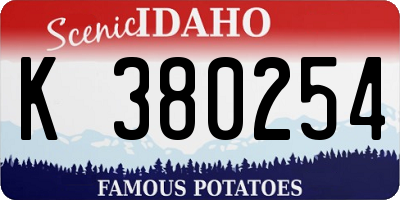 ID license plate K380254