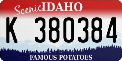 ID license plate K380384