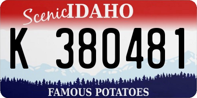 ID license plate K380481