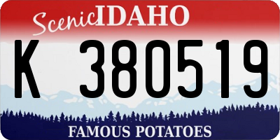 ID license plate K380519