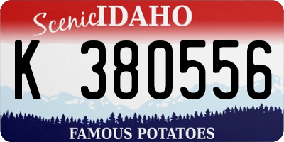 ID license plate K380556