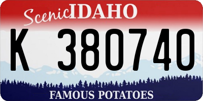 ID license plate K380740