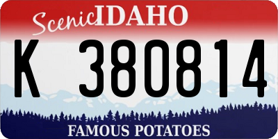 ID license plate K380814