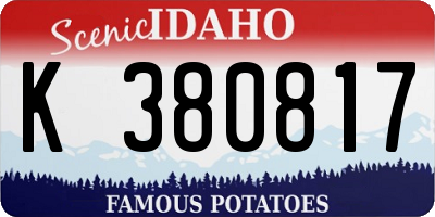 ID license plate K380817