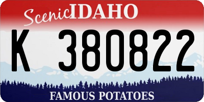 ID license plate K380822