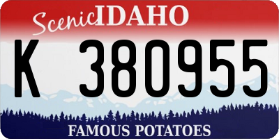 ID license plate K380955