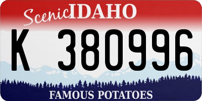 ID license plate K380996