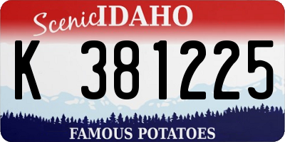 ID license plate K381225